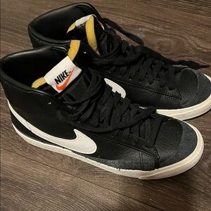 Nike Black and White High-Top Sneakers